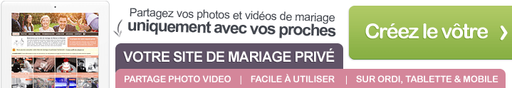 Votre faire-part de mariage en ligne : votre site de mariage privé pour partager avec vos invités