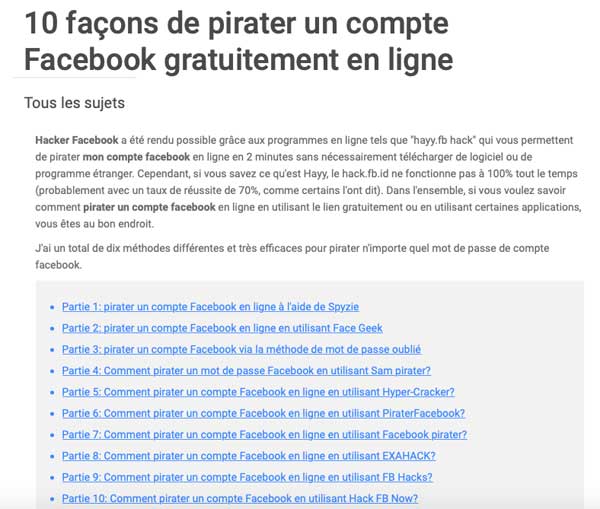 Attention aux piratages sur Facebook