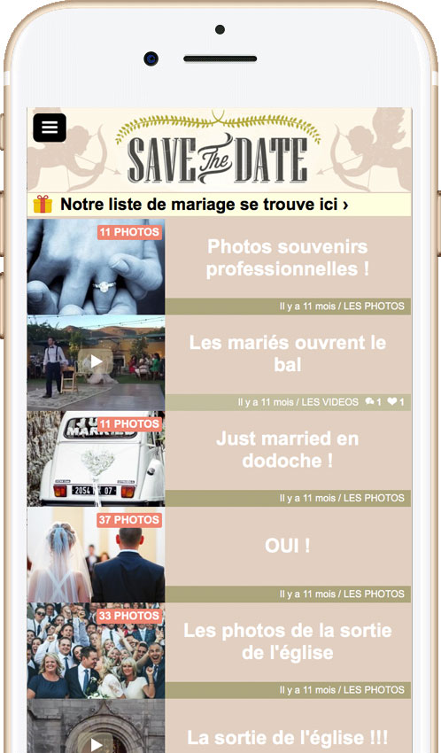 Créer un diaporama photo de mariage en direct est facile et rapide : tout y est privé