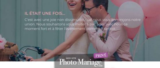Créer un site web pour votre mariage mais privé !